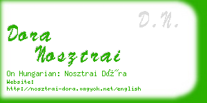 dora nosztrai business card